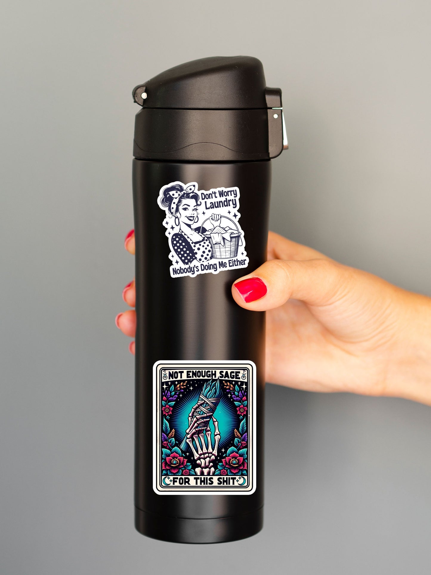 the audacity tarot card, funny stickers, water bottle stickers, laptop stickers, sarcastic stickers, kindle stickers, snarky