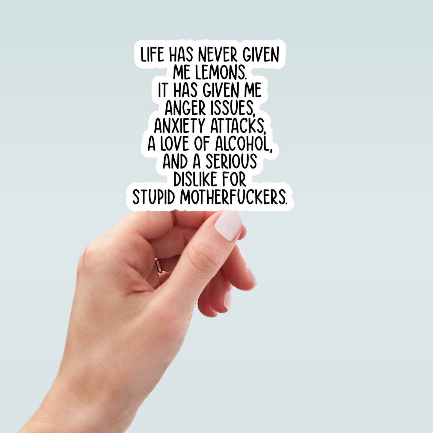 life lemons anxiety, Funny Stickers, Sarcasm Stickers, Sarcastic Stickers, Funny Laptop Sticker, Water bottle Stickers, Kindle stickers