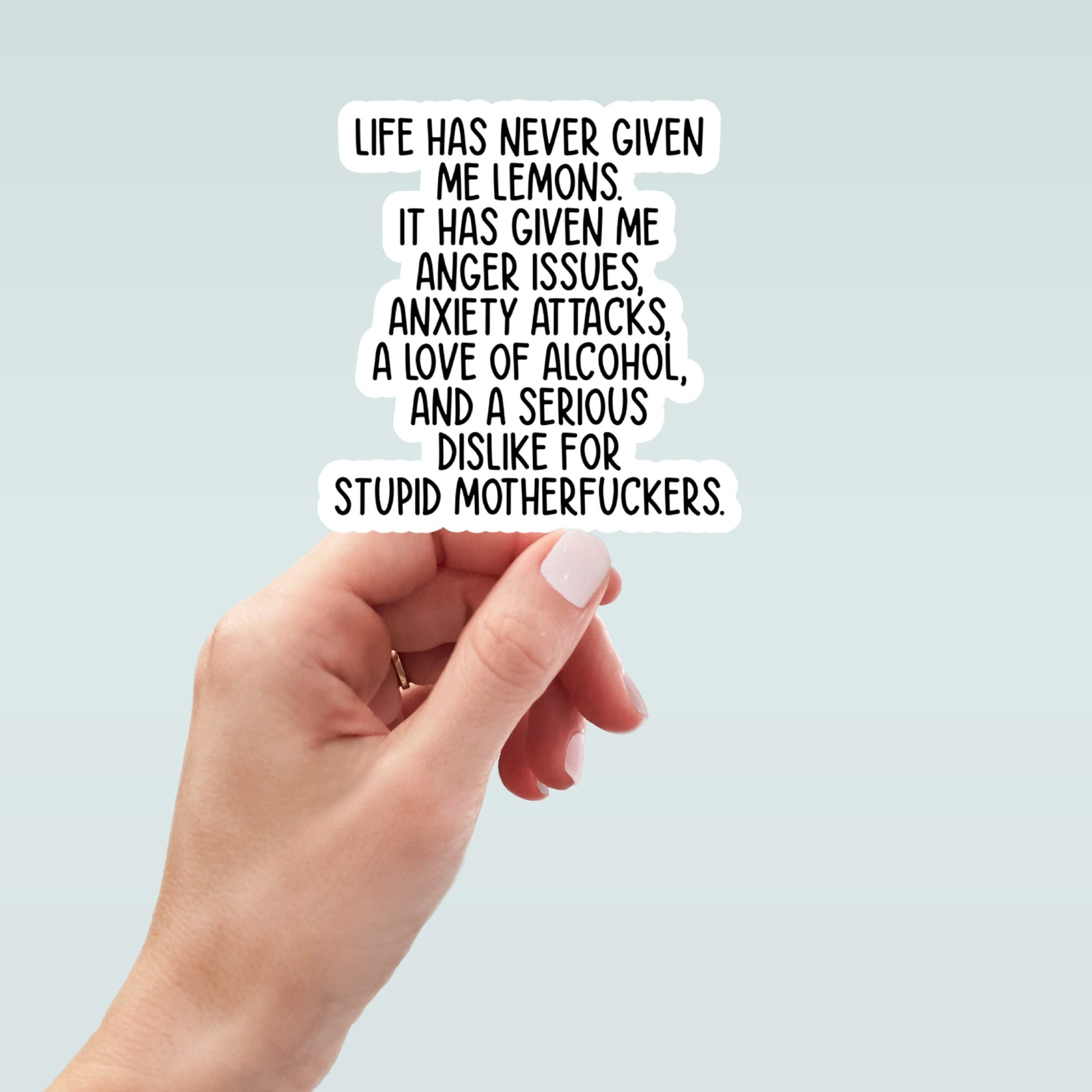 life lemons anxiety, Funny Stickers, Sarcasm Stickers, Sarcastic Stickers, Funny Laptop Sticker, Water bottle Stickers, Kindle stickers