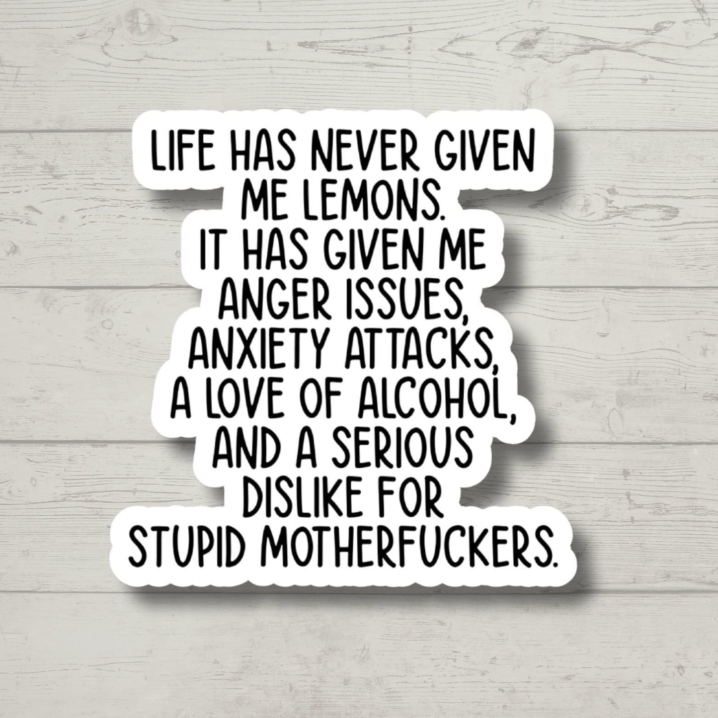 life lemons anxiety, Funny Stickers, Sarcasm Stickers, Sarcastic Stickers, Funny Laptop Sticker, Water bottle Stickers, Kindle stickers