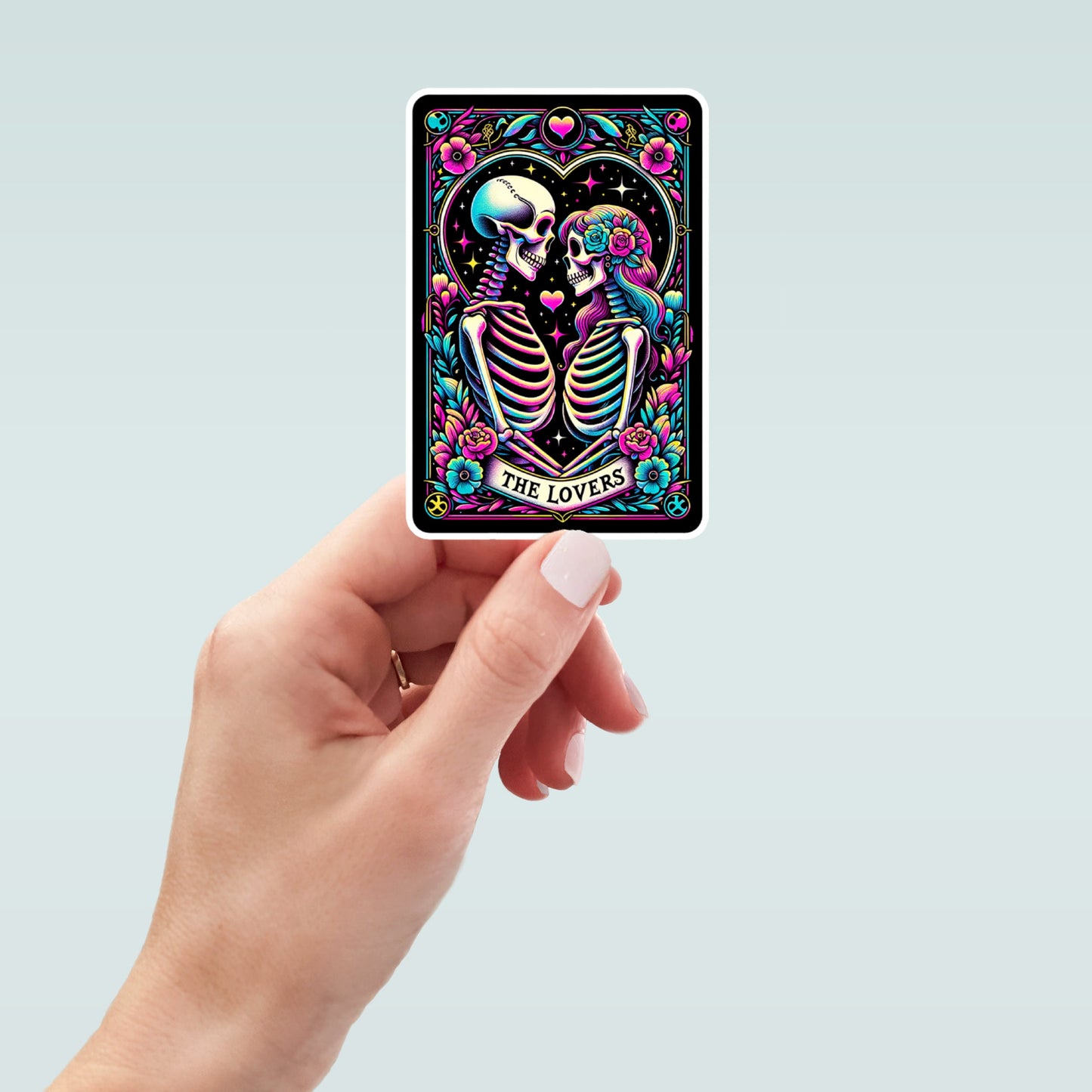 lovers tarot card dark romance vinyl sticker, laptop sticker, funny stickers, kindle sticker, reading, bookish, smut stickers