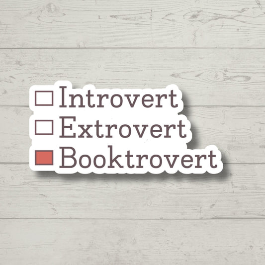 introvert booktrovert sticker, laptop stickers, funny stickers, sarcastic sticker, kindle sticker, smut stickers