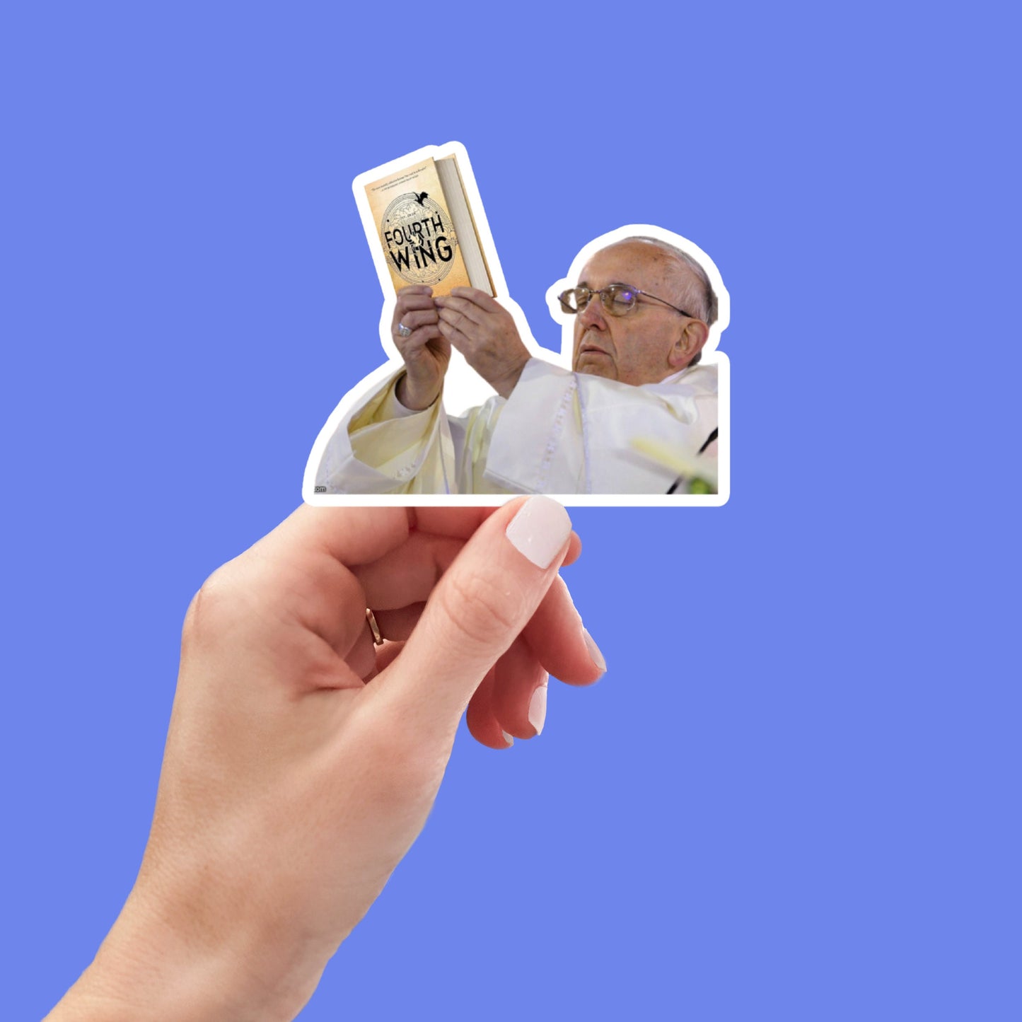 Fourth Wing Pope Meme inspired smut, laptop stickers, funny stickers, sarcastic sticker, funny gift, kindle sticker