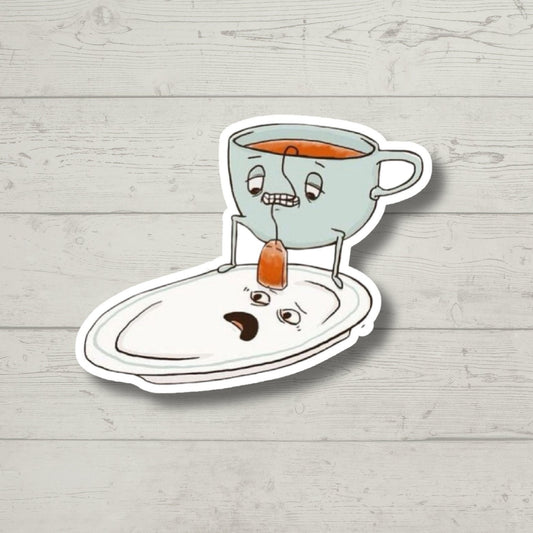 tea bagging, naughty, Sticker for Laptop, water bottle sticker, kindle stickers, sarcastic sticker, funny stickers