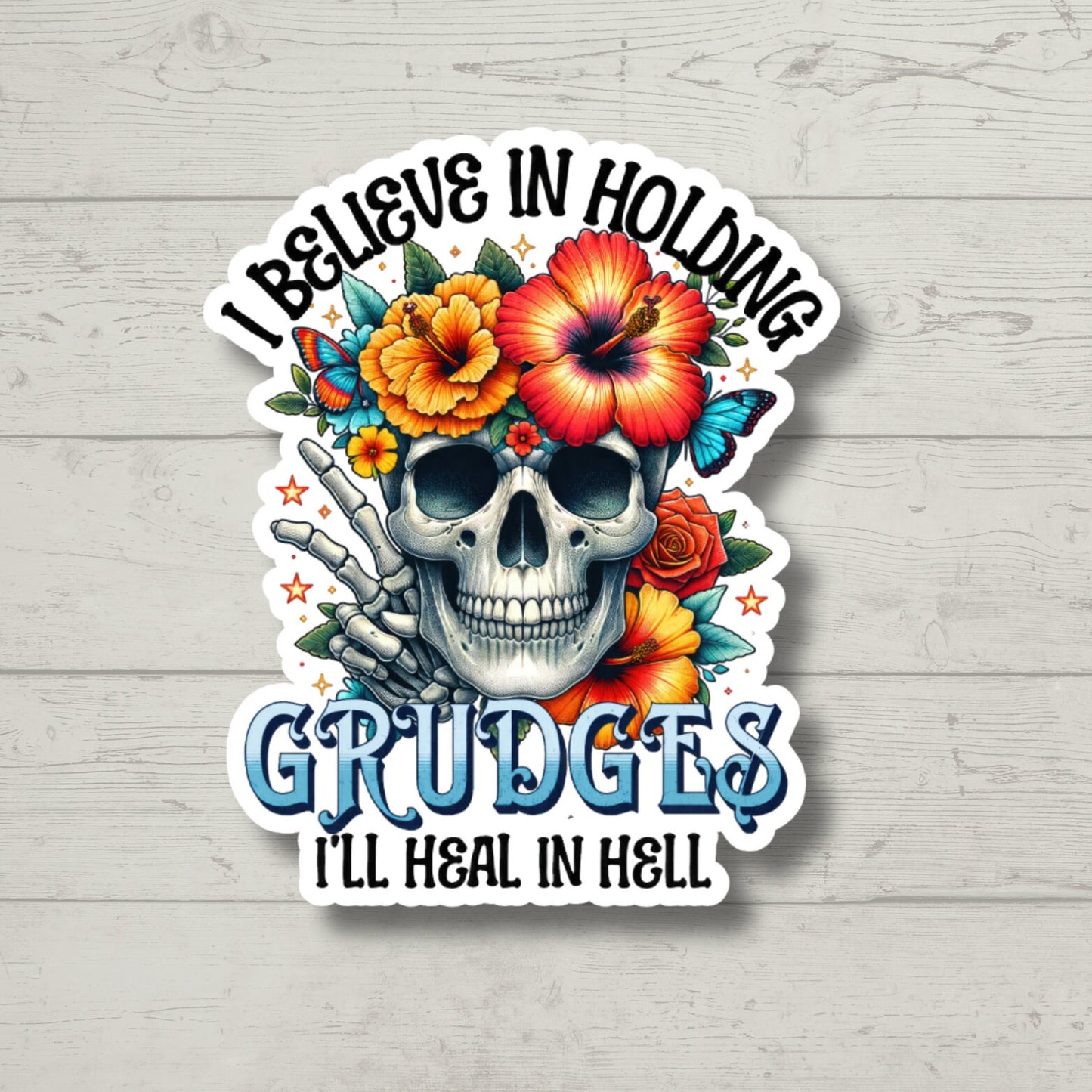 holding grudges, funny sticker, water bottle sticker, laptop sticker, sarcastic stickers, kindle sticker, snarky