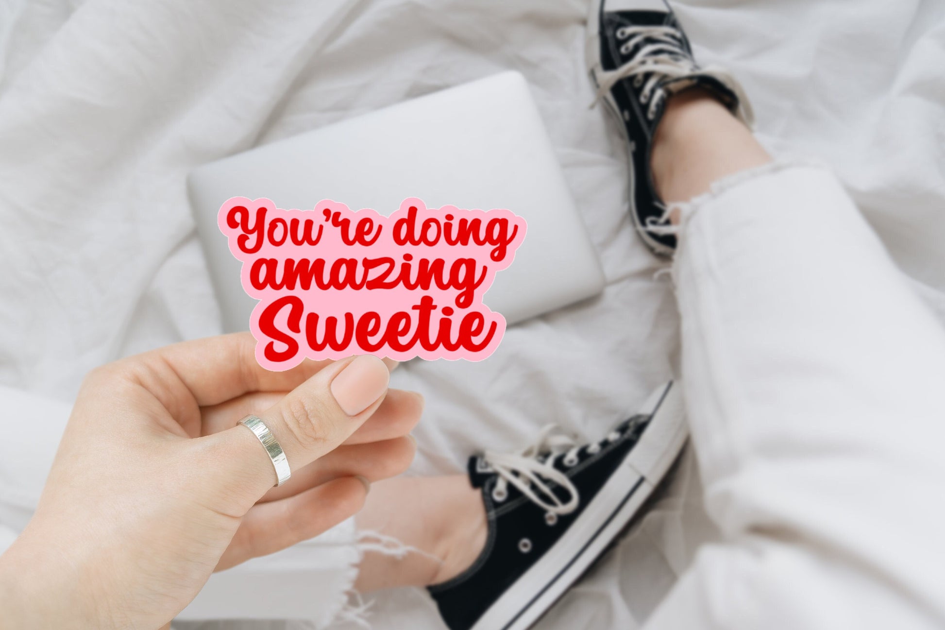 you're doing amazing sweetie sticker, water bottle sticker, laptop sticker, inspirational sticker, decal, planner sticker, retro