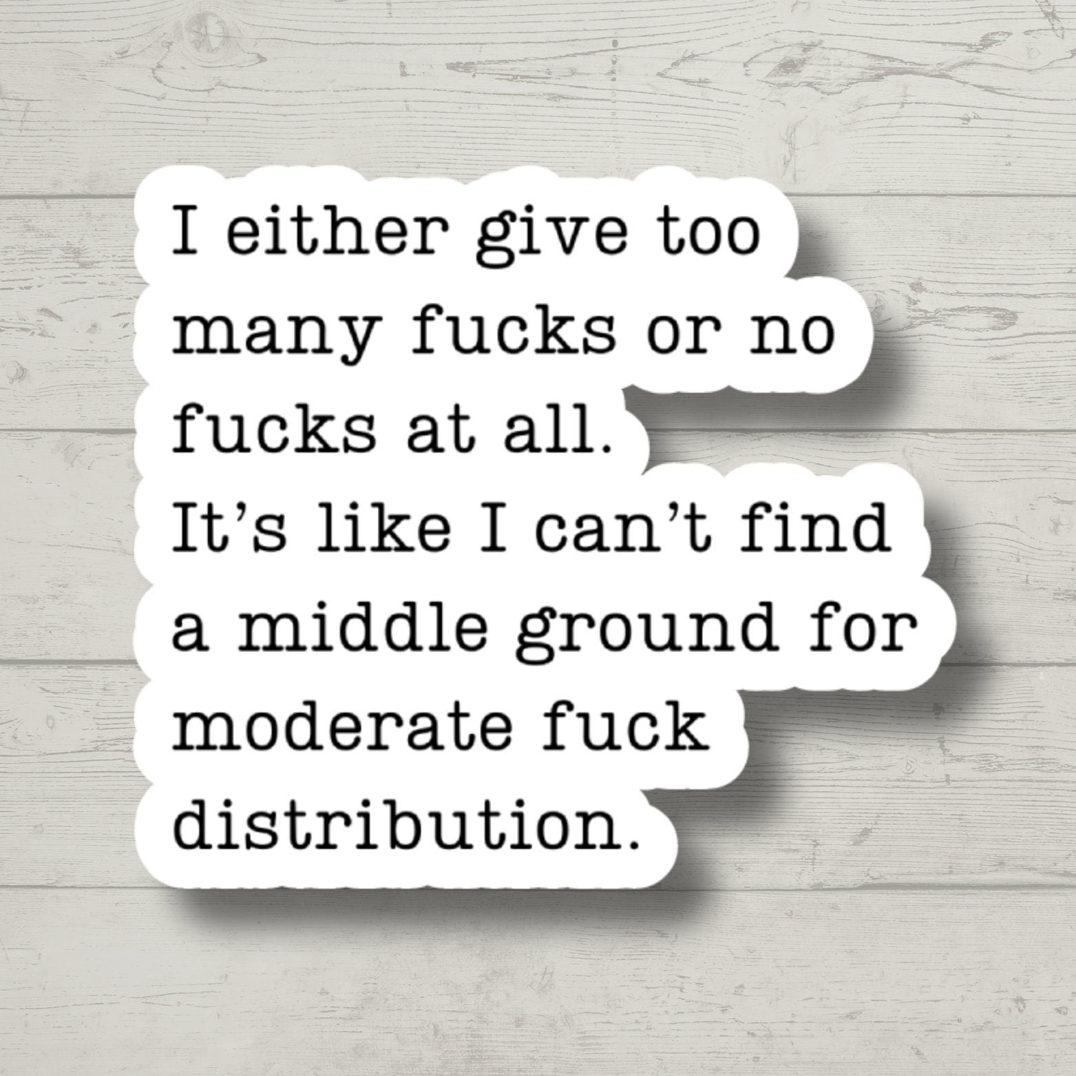 Too Many F*cks, Funny Stickers, Sarcasm Stickers, Sarcastic Stickers, Funny Laptop Sticker, Funny Decals, Hydroflask Stickers