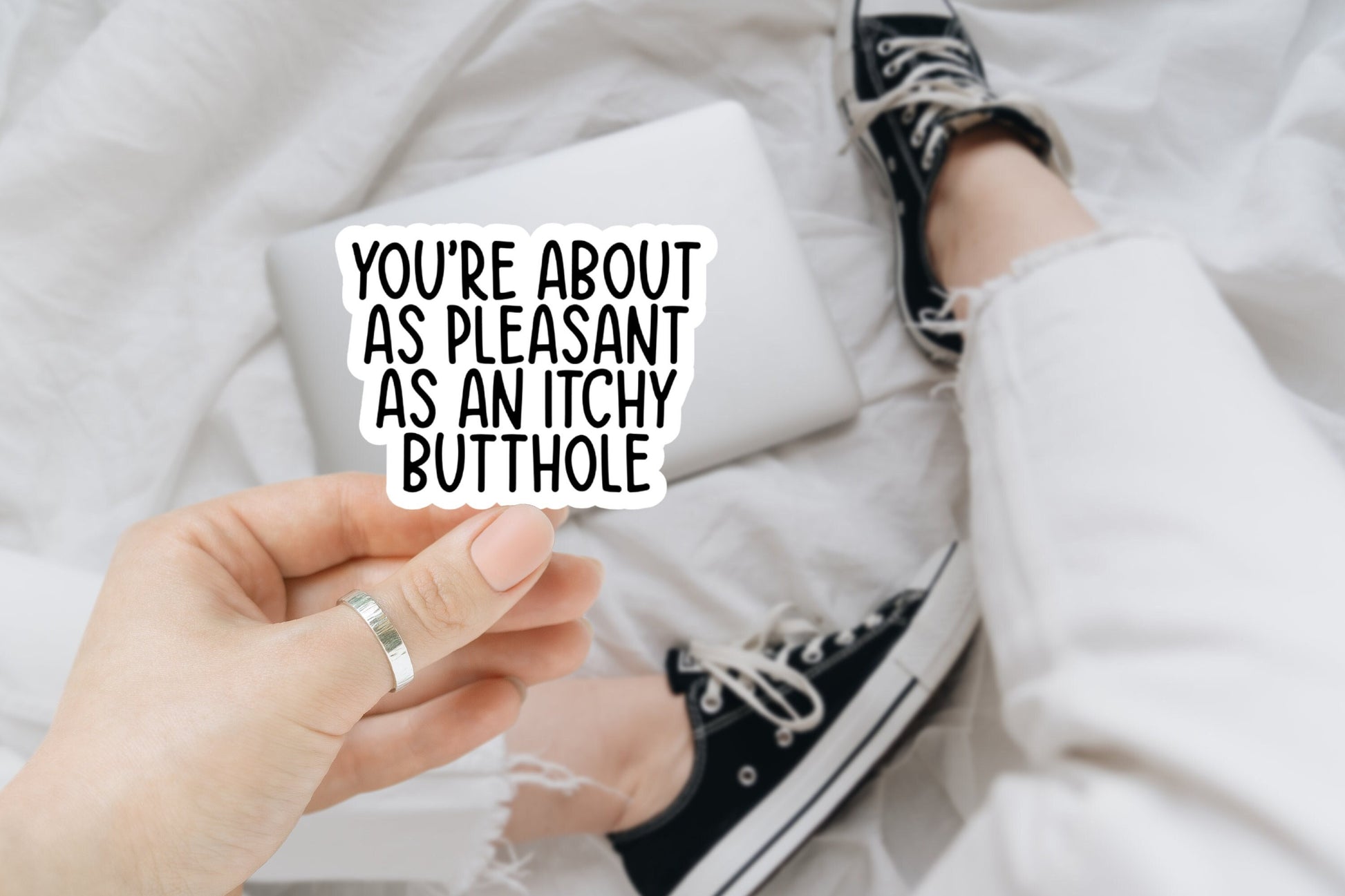 Itchy Butthole, Funny Stickers, Sarcasm Stickers, Sarcastic Stickers, Yeti Stickers, Funny Laptop Sticker, Hydroflask Stickers, Funny Quotes
