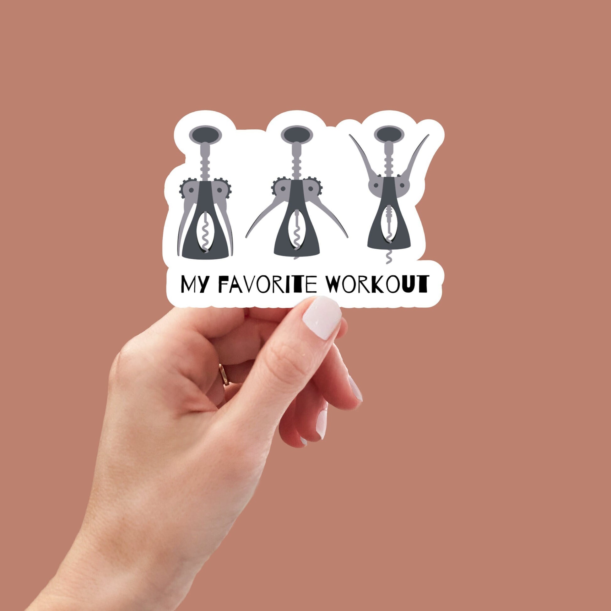 my favorite workout sticker, funny wine stickers, funny drinking stickers, wines tickers, decals, laptop stickers, cute stickers