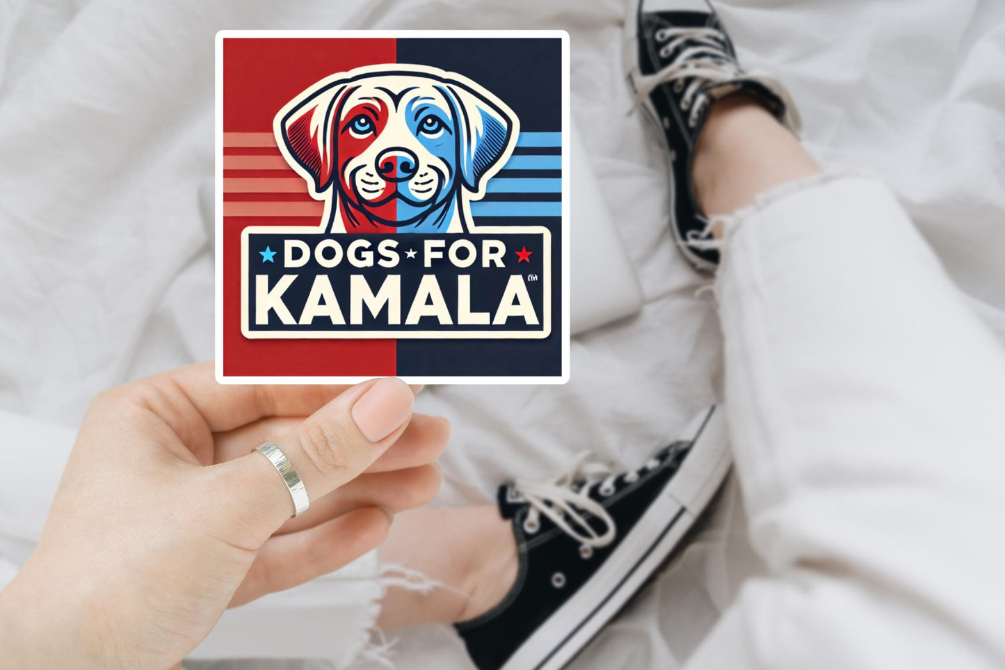 Dogs for Kamala, Bumper Stickers, Kamala Harris, Funny Stickers, Sarcasm Stickers, Sarcastic Stickers, Funny Laptop Sticker