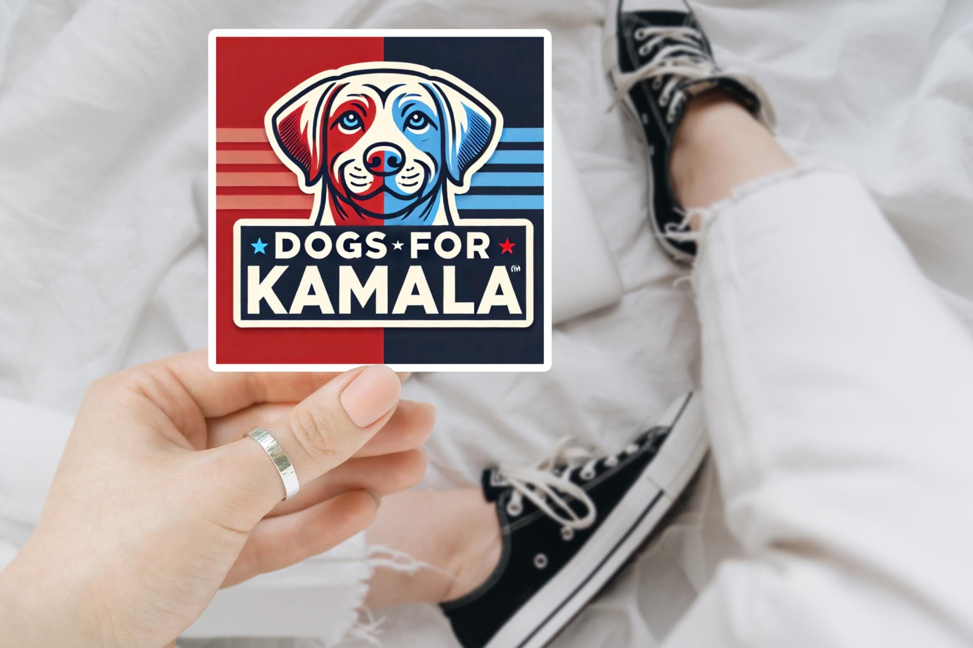 Dogs for Kamala, Bumper Stickers, Kamala Harris, Funny Stickers, Sarcasm Stickers, Sarcastic Stickers, Funny Laptop Sticker