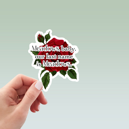 Meadows Baby Book Inspired Waterproof Vinyl Sticker, laptop stickers, haunting adeline, kindle sticker, smut, romance