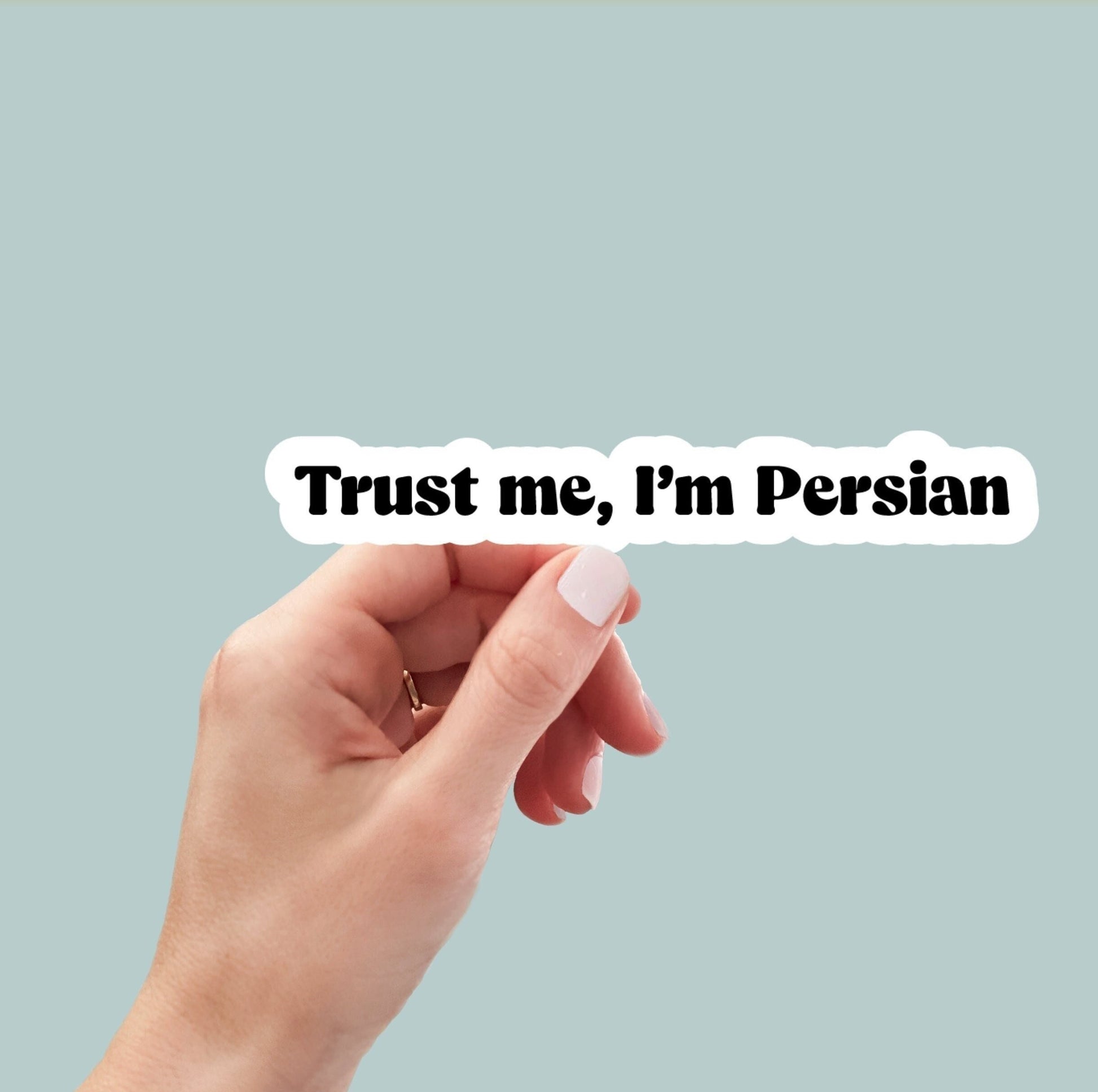 Trust Me I'm Persian sticker, funny stickers, persian stickers, laptop stickers, tumbler stickers, farsi, decals