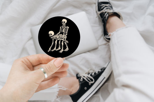 Kinky Skeletons, laptop stickers, funny stickers, sarcastic sticker, kindle sticker, smut, romance, kink