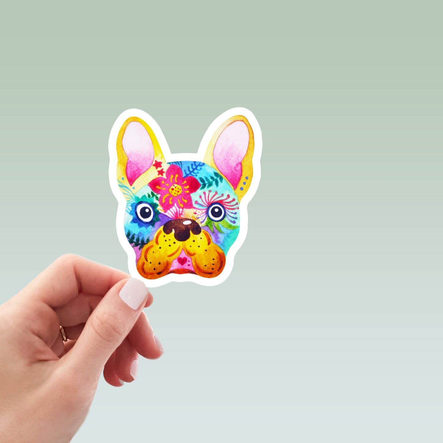 French Bulldog Sticker, Frenchie Mom Sticker, Cute Frenchie Sticker, Sticker, Bulldog gift, waterproof vinyl sticker