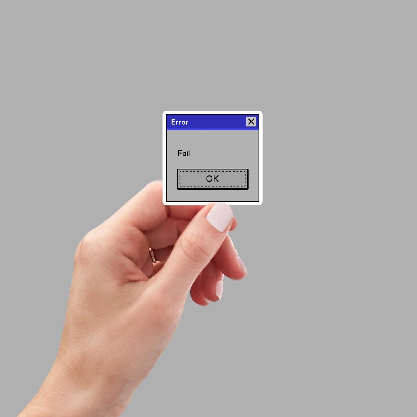 error fail computer message waterproof vinyl sticker