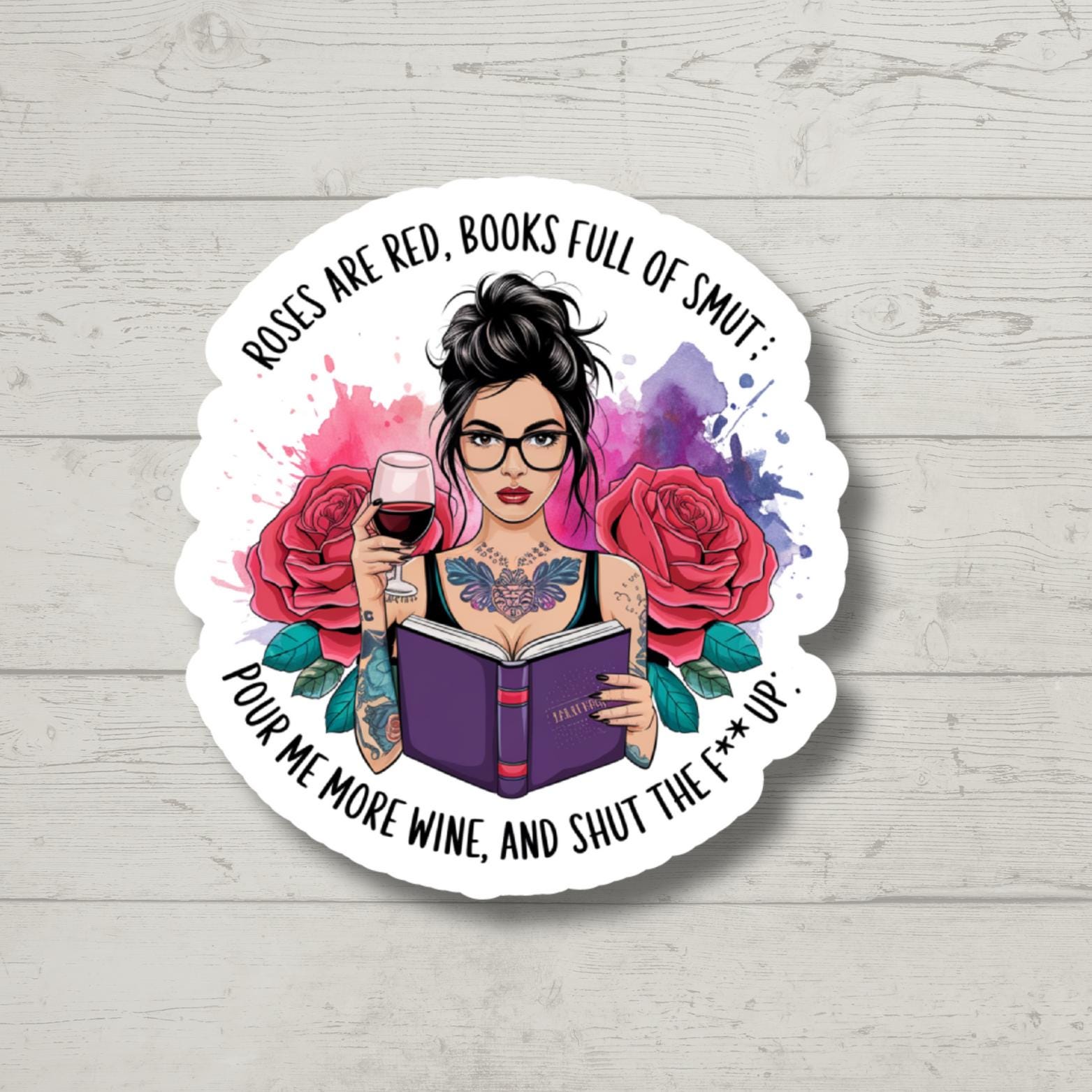 Books full of Smut Inspired, laptop stickers, funny stickers, sarcastic sticker, funny gift, kindle sticker, funny smut