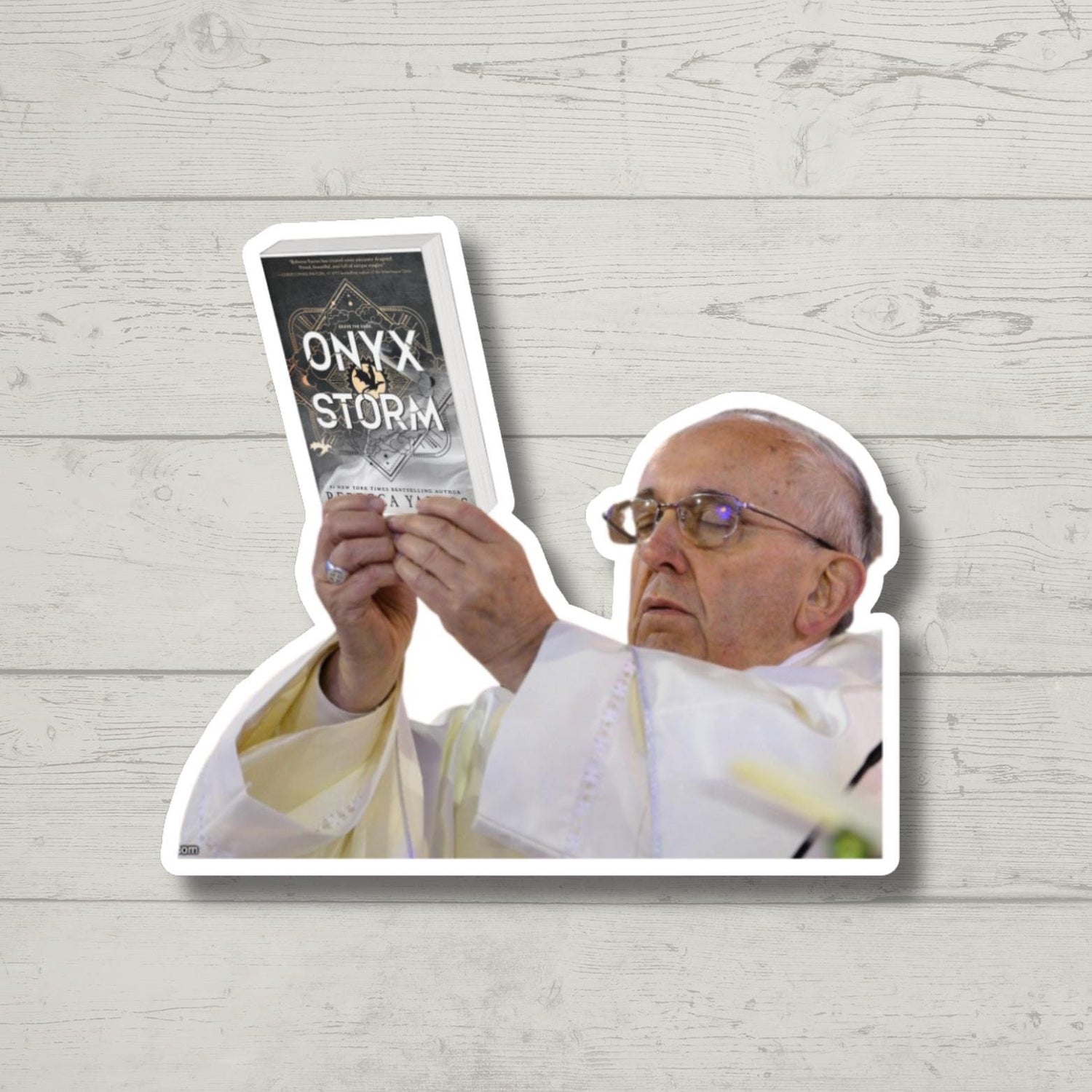 Onyx Storm Pope Meme inspired smut, laptop stickers, funny stickers, sarcastic sticker, funny gift, kindle sticker