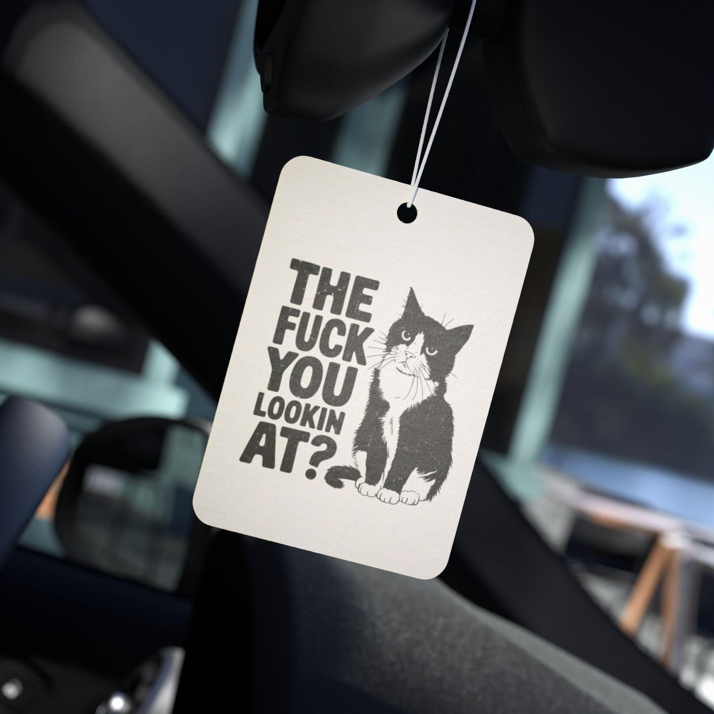 Funny Cat Car Air Freshener - Quirky, Humorous Scented Tag for Pet Lovers, Car Decor, Gift for Cat Owners, Fun Novelty Item