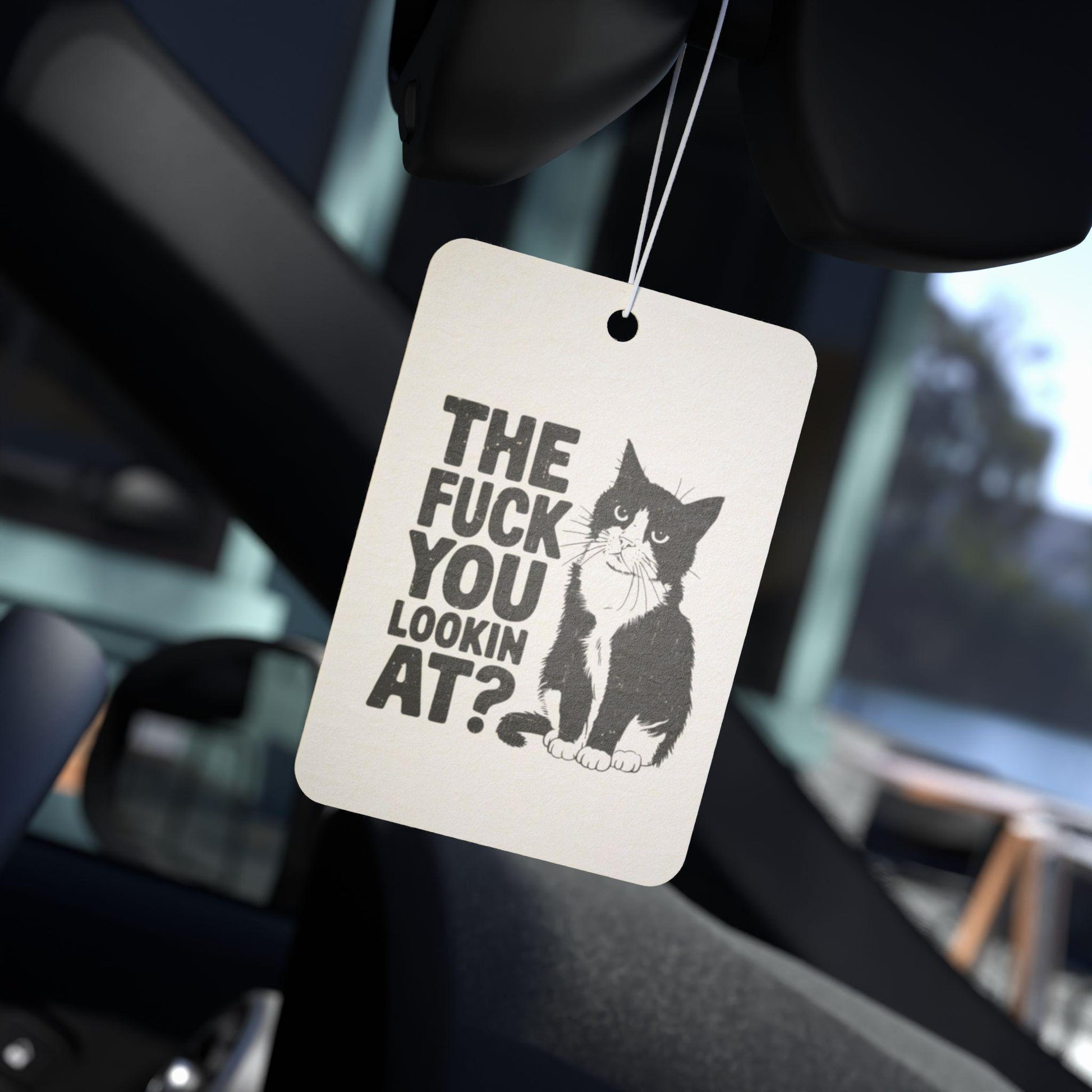 Funny Cat Car Air Freshener - Quirky, Humorous Scented Tag for Pet Lovers, Car Decor, Gift for Cat Owners, Fun Novelty Item