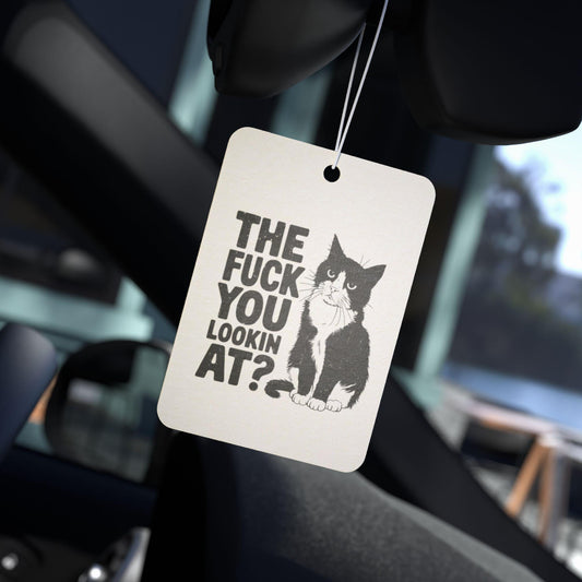 Funny Cat Car Air Freshener - Quirky, Humorous Scented Tag for Pet Lovers, Car Decor, Gift for Cat Owners, Fun Novelty Item