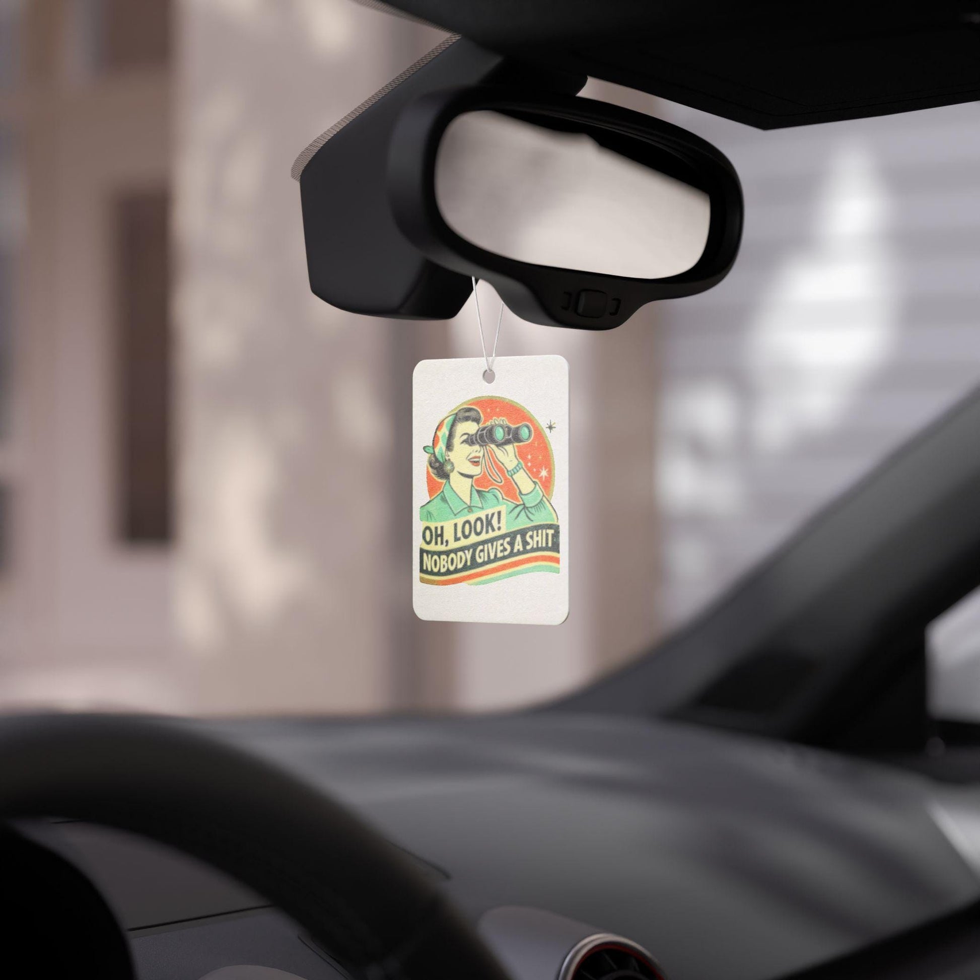 Car Air Freshener, Funny Retro Oh Look Nobody Gives a Shit, Sassy Car Accessory, Sarcastic Auto Decoration, Humorous Vehicle Scent, Unique