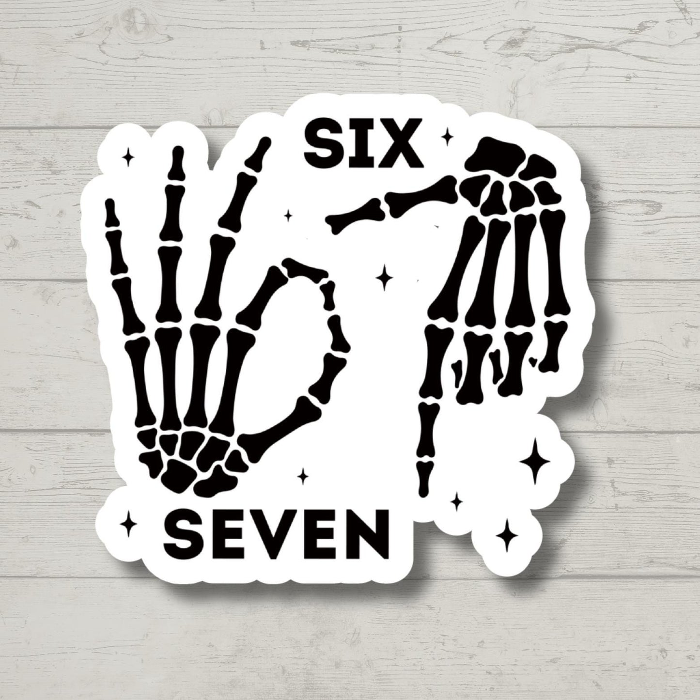 6 7 Sticker, Viral TikTok Meme Sticker, Funny Gen Alpha Trend Decal, Aesthetic Laptop Sticker, Viral Internet Gift for Teens