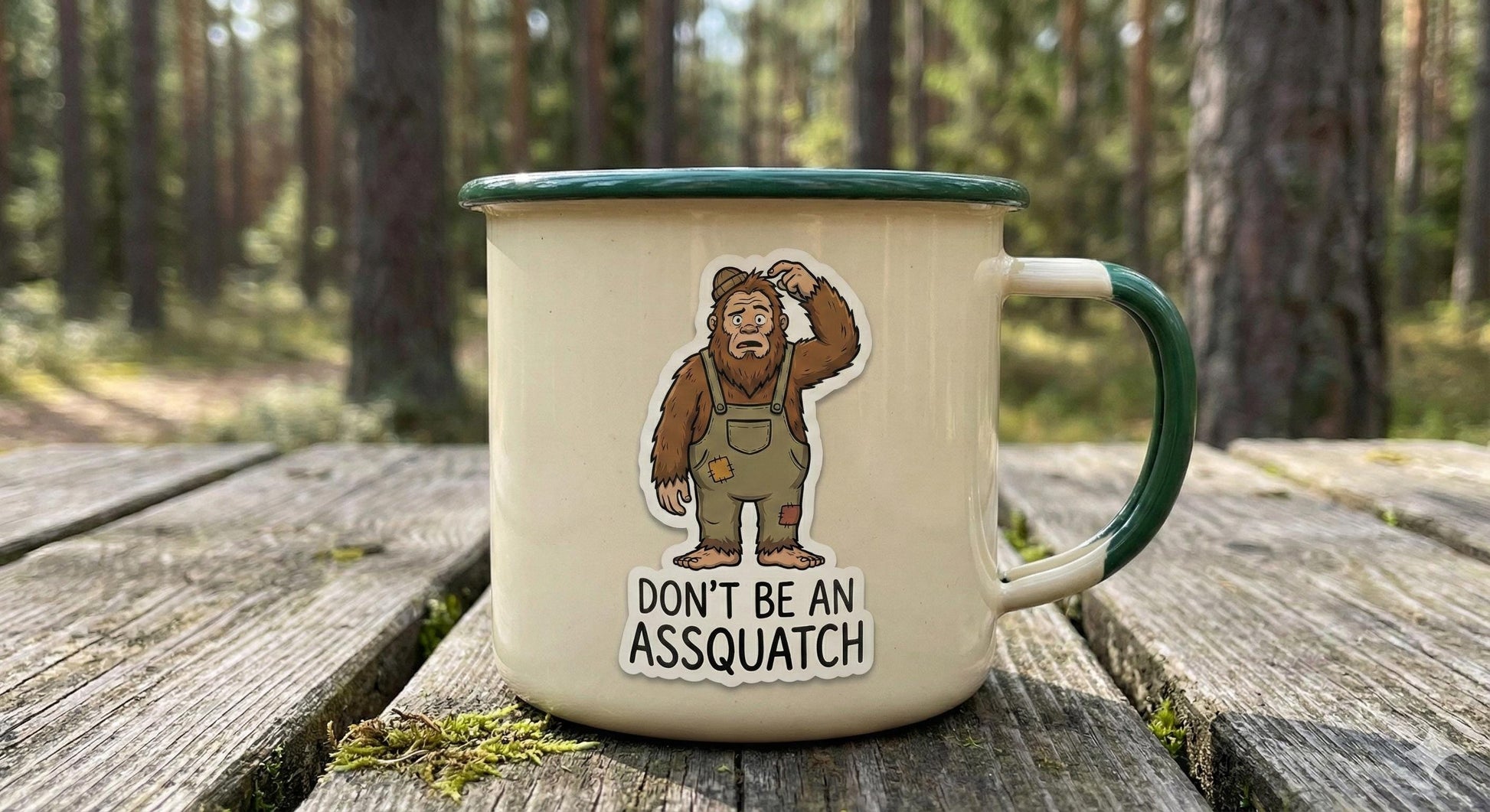Don't Be An Assquatch Big Foot Sticker Funny Vinyl Decal for Laptop, Water Bottle, Car, Hiking Gift, Outdoor Camper Aesthetic
