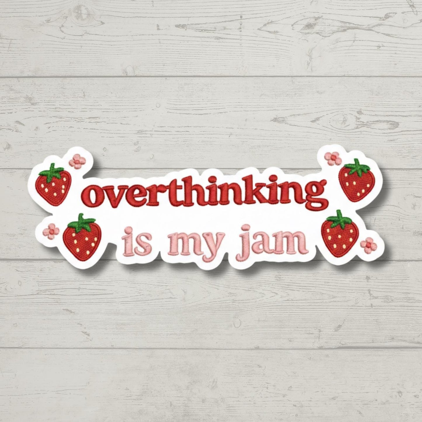 Overthinking is My Jam Sticker - Funny Anxiety Gift - Relatable Mental Health Vinyl Decal - ADHD Neurodivergent Art - Introvert