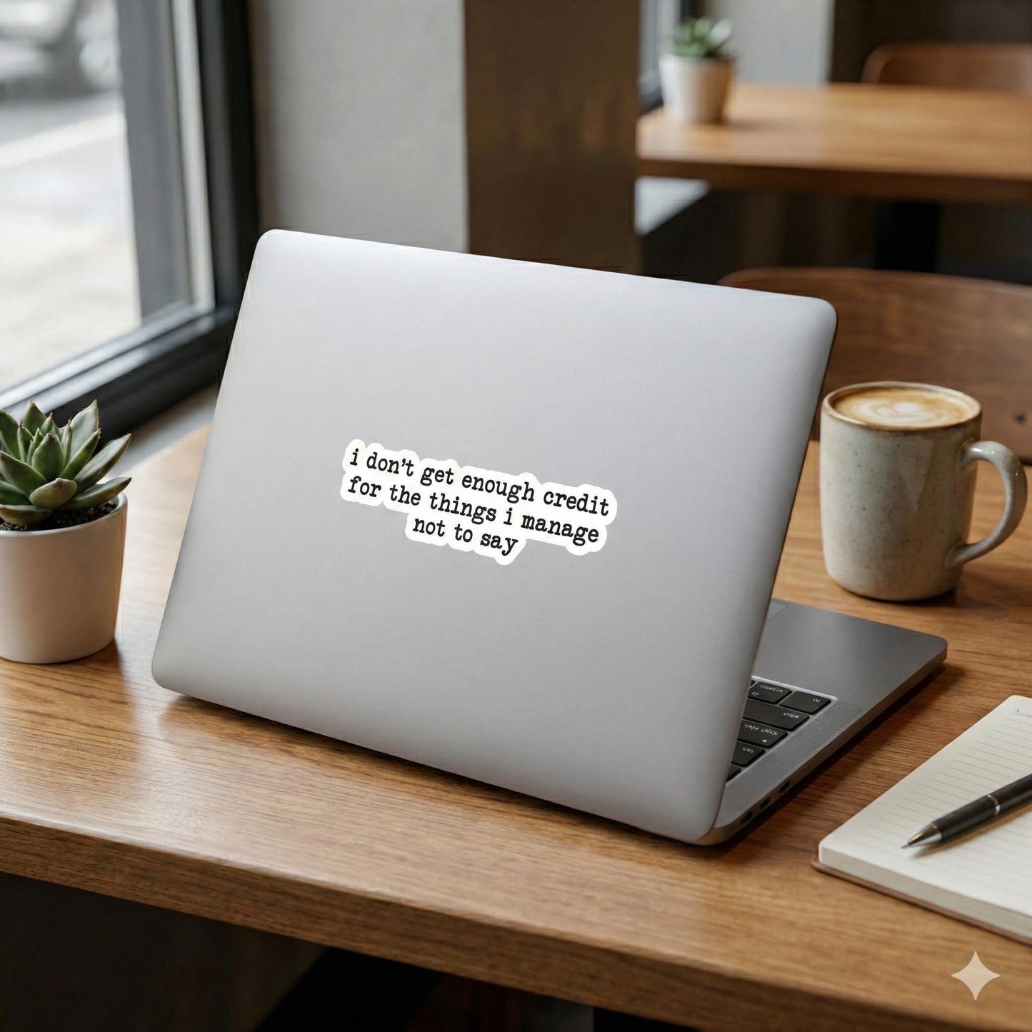 I Don't Get Enough Credit, Funny Stickers, Sarcasm Stickers, Sarcastic Stickers, Funny Laptop Sticker, Funny Decals, Water Bottle Stickers