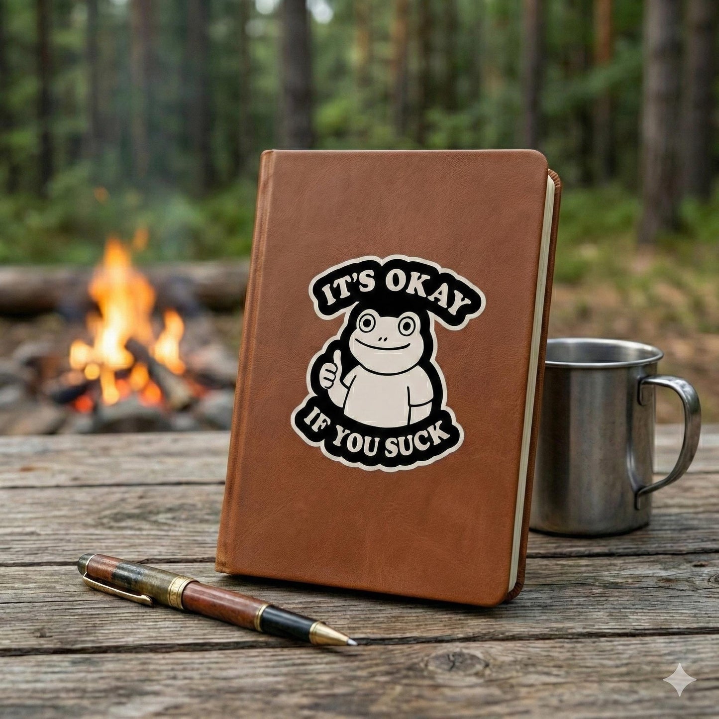 It's Ok If You Suck – Funny Dark Humor Vinyl Decal, Rainbow Star Mental Health Sticker for Laptop, Water Bottle, Sarcastic Gift Idea