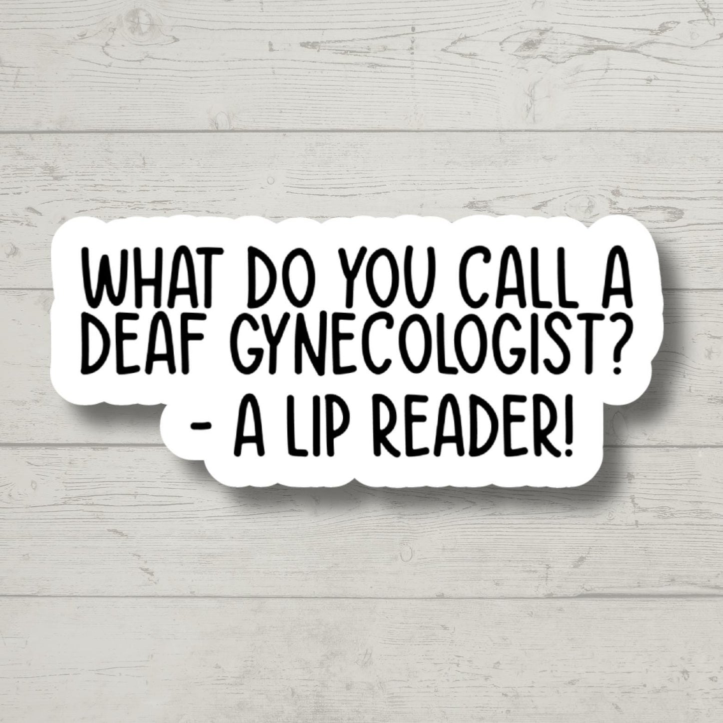 Funny Gynecologist Sticker - Pun Decal - Rude Adult Humor, Medical Joke Gift for OBGYN, Sarcastic Nursing Student Water Bottle Decal