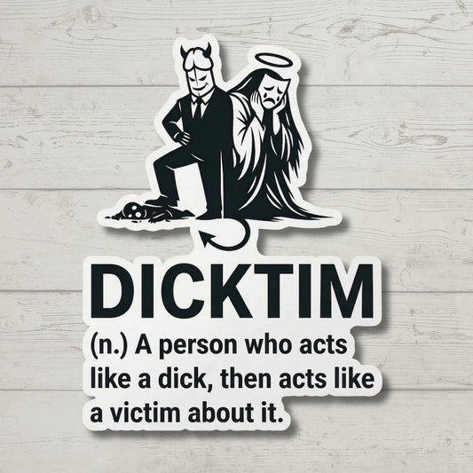 Toxic Coworker Sticker - Dicktim Funny Adult Humor Decal - Sarcastic Gift for Office - Rude Gag Gift - Snarky Laptop Sticker