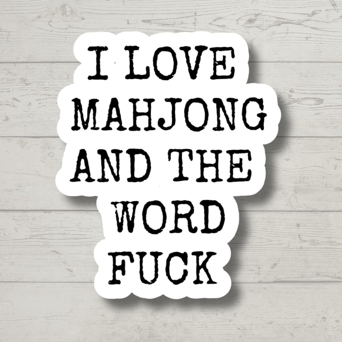 Love Mahjong Sticker, Mahjong Player Gift, Cute Game Night Decal, Waterproof Vinyl Sticker for Kindle & Journal