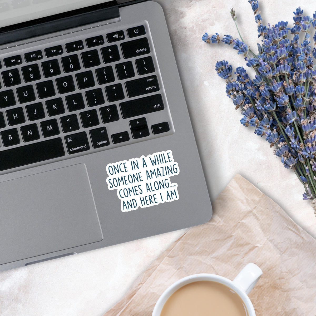 Once In A While Someone Amazing Comes Along Sticker, Funny Self Love Laptop Decal, Water Bottle Sticker